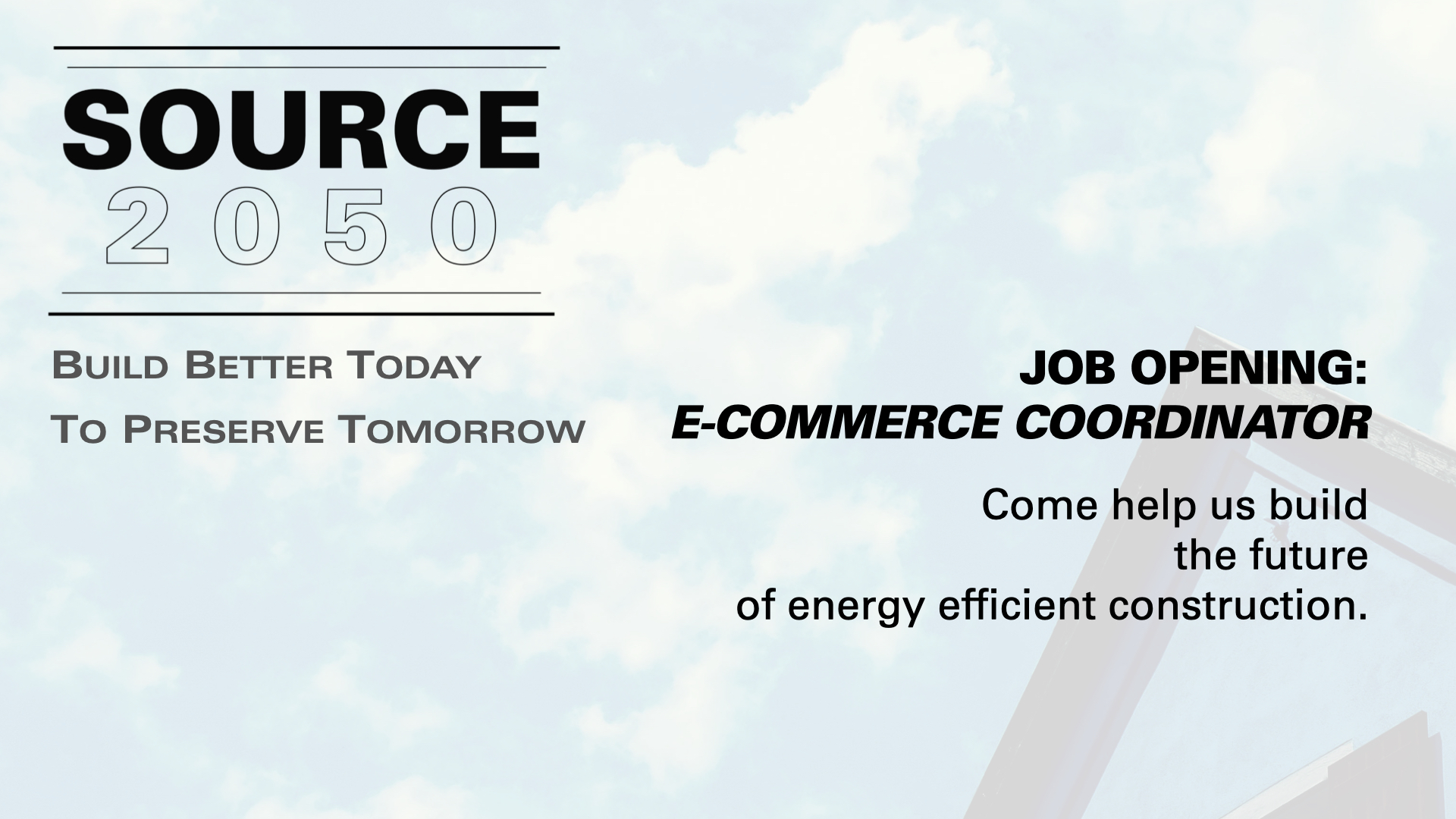 Source 2050 Is Hiring: E-Commerce Coordinator