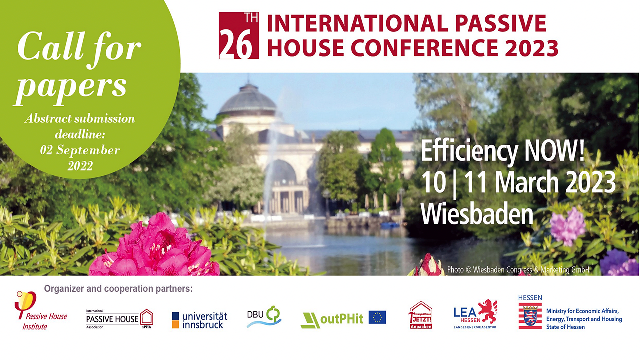 26th International Passive House Conference in Wiesbaden and Online – March 2023